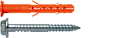 MBRK-XTB Дюбель фасадный с бортиком со стопорным шурупом с пресс-шайбой HEX+T40